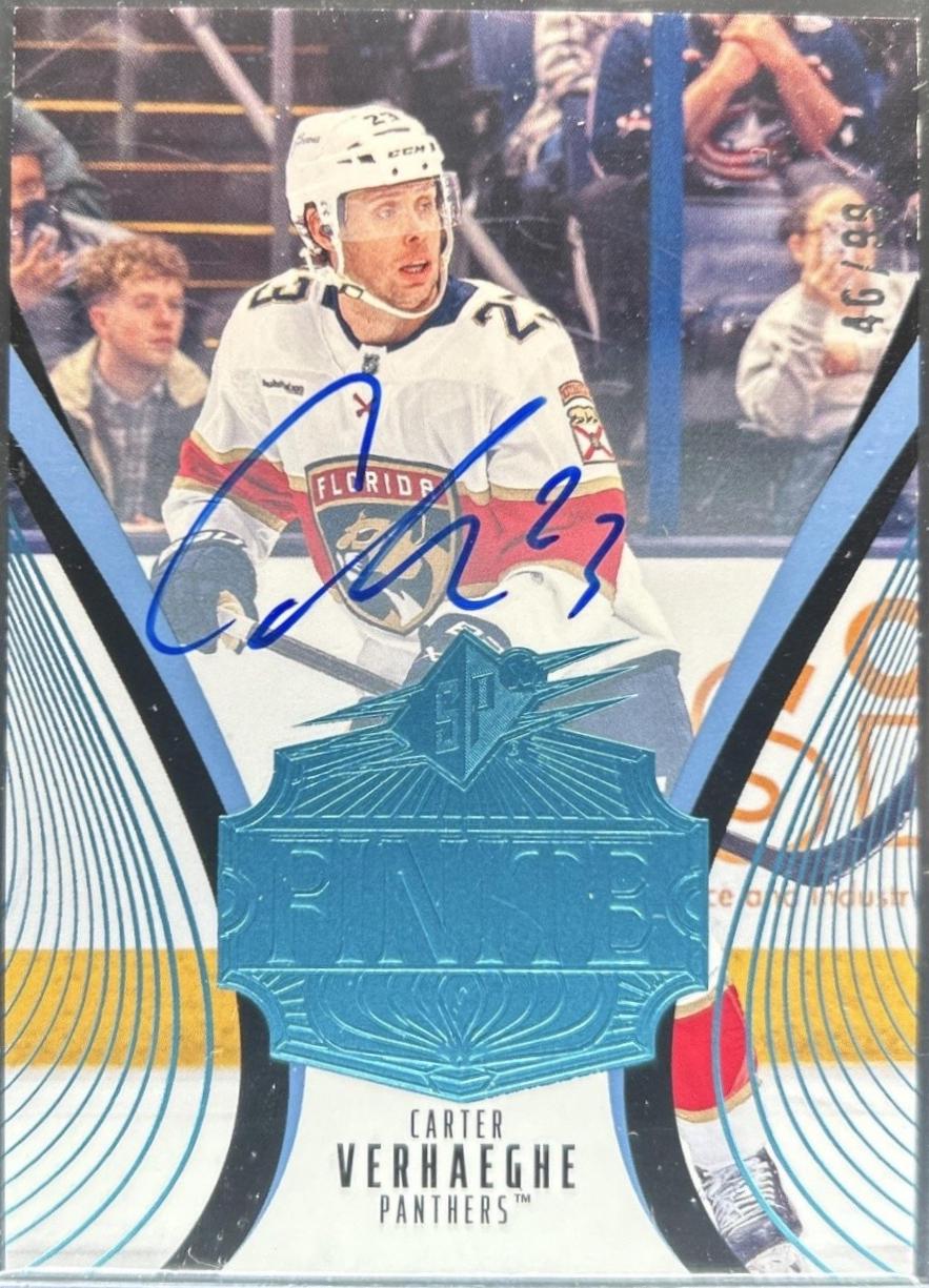 Carter Verhaeghe #2 2025 Spx Finite Autograph Hockey