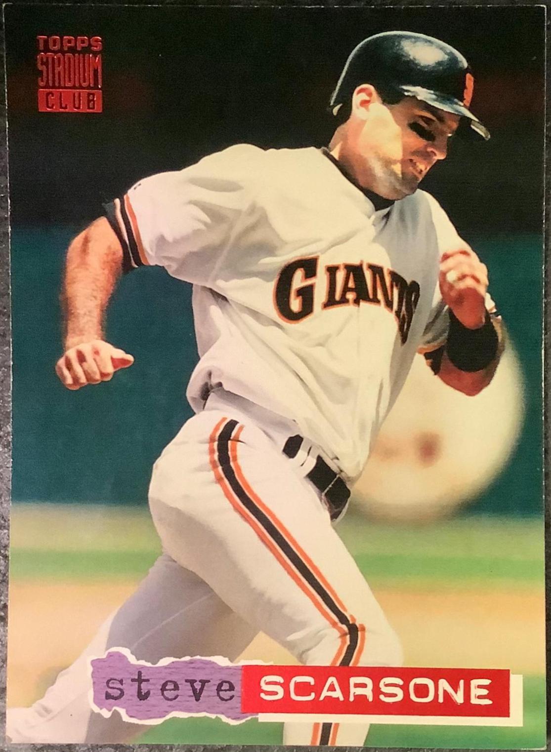 Steve Scarsone #3 Baseball Cards 1994 Stadium Club