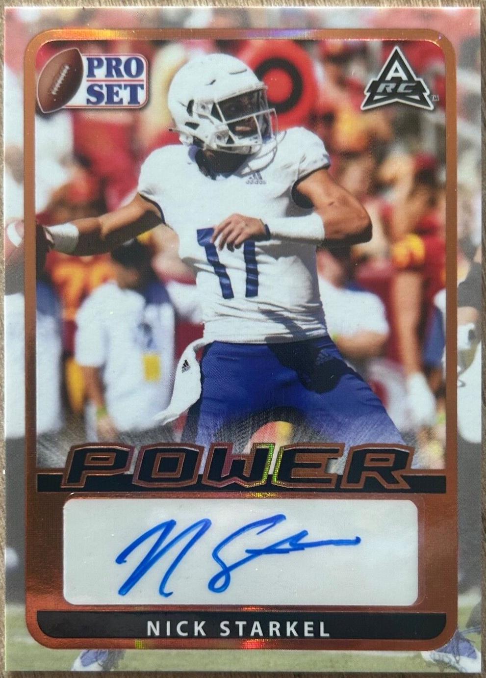 Nick Starkel #BA-NS2 2021 Pro Set Power Autographs Football