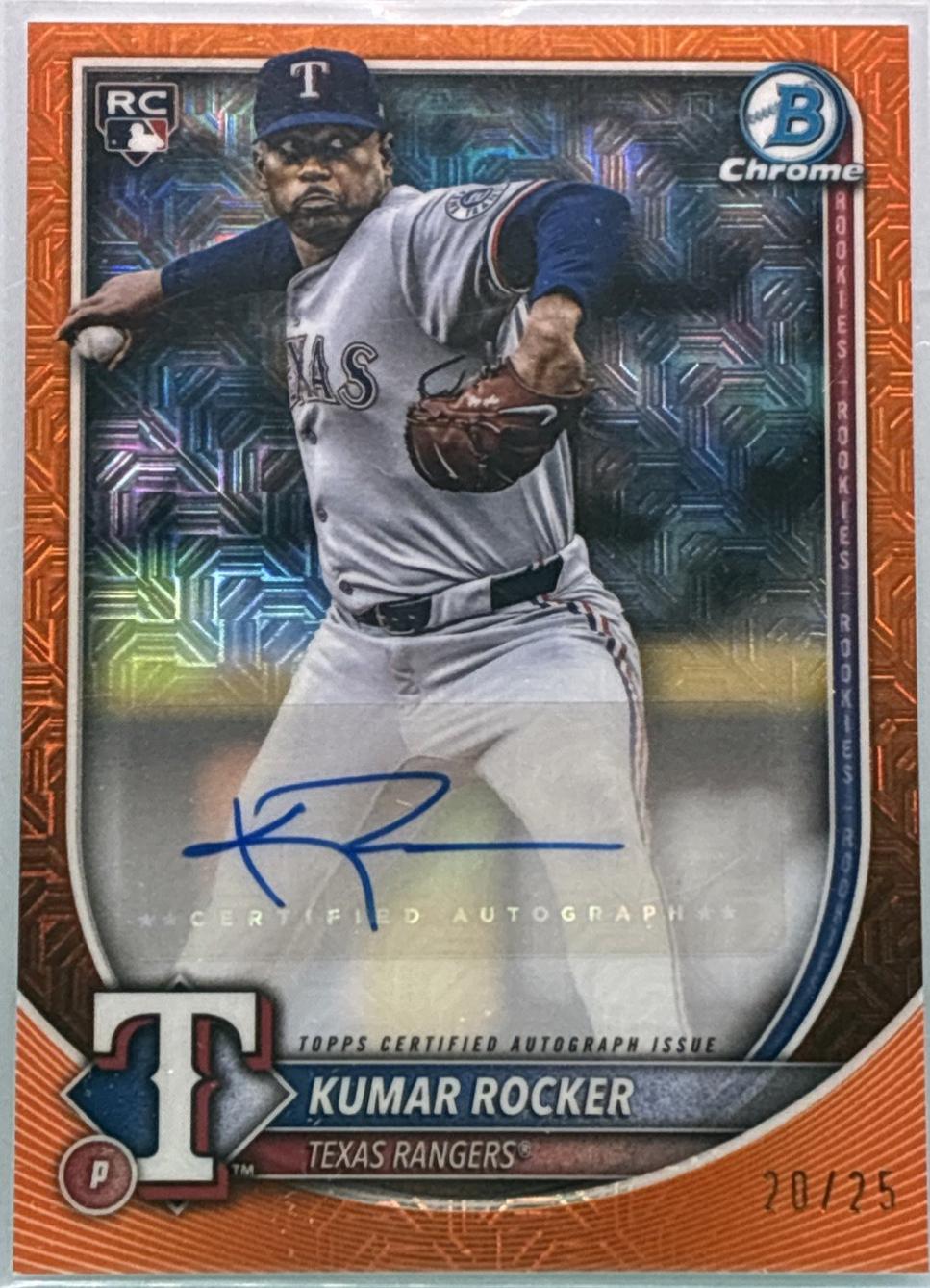 Kumar Rocker [Orange Mojo Refractor] #CRA-KR