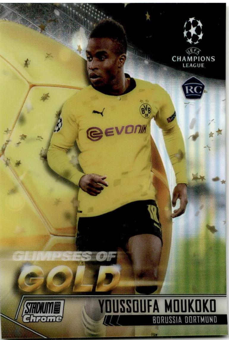 Youssoufa Moukoko #GG-YM 2020 Stadium Club Chrome UEFA Champions League Glimpses Of Gold