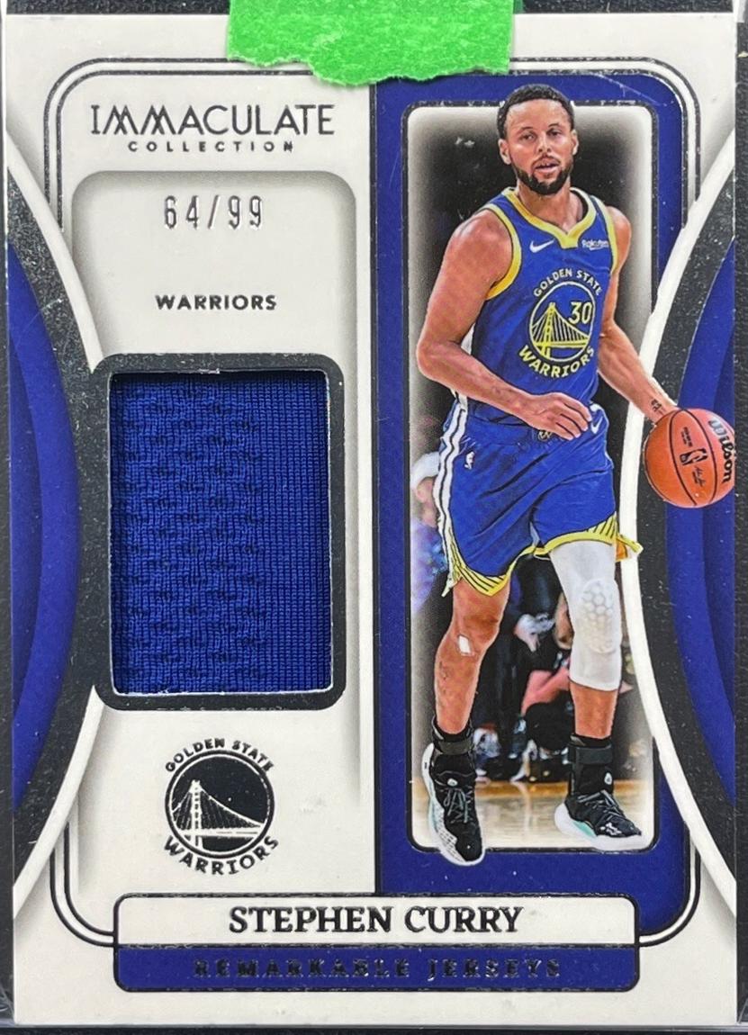 Stephen Curry #14 Basketball Cards 2023 Panini Immaculate Remarkable Jersey