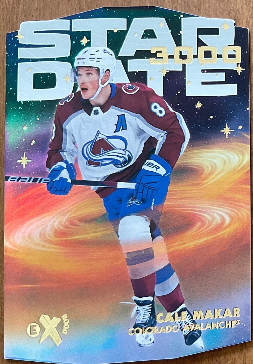 Cale Makar #SD-5 Hockey Cards 2023 SkyBox E-X 2000 Star Date 3000