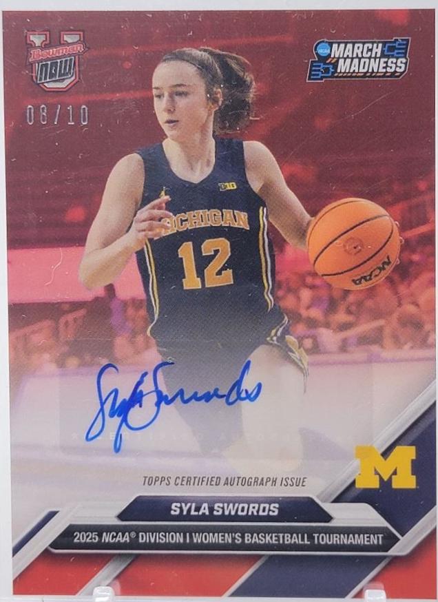Syla Swords #21A 2024 Bowman U Now Autograph Basketball