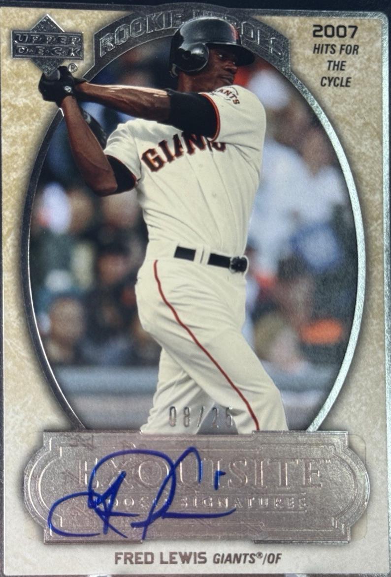 Fred Lewis #RH-FL5 2007 UD Exquisite Rookie Signatures Heroes Autographs Baseball