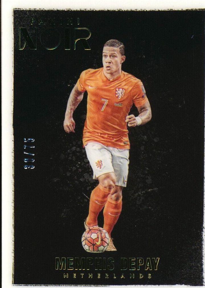 Memphis Depay #60 2016 Panini Noir Soccer