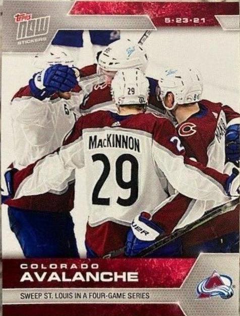 Colorado Avalanche #168 Hockey Cards 2021 Topps NHL Sticker