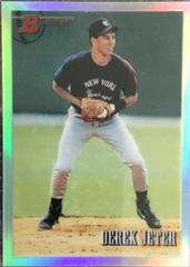 Derek Jeter [Refractor] #38 Baseball Cards 1998 Bowman Chrome Reprints Prices