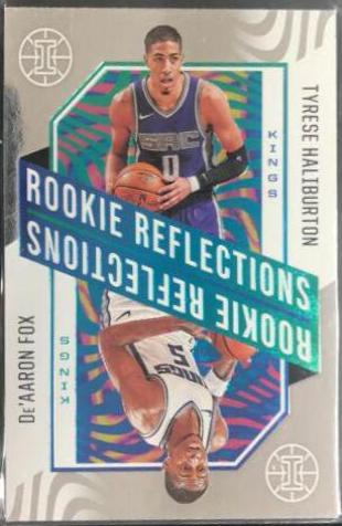 Tyrese Haliburton, De'Aaron Fox #12 Basketball Cards 2020 Panini Illusions Rookie Reflections