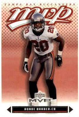 Ronde Barber #8 Football Cards 2003 Upper Deck MVP