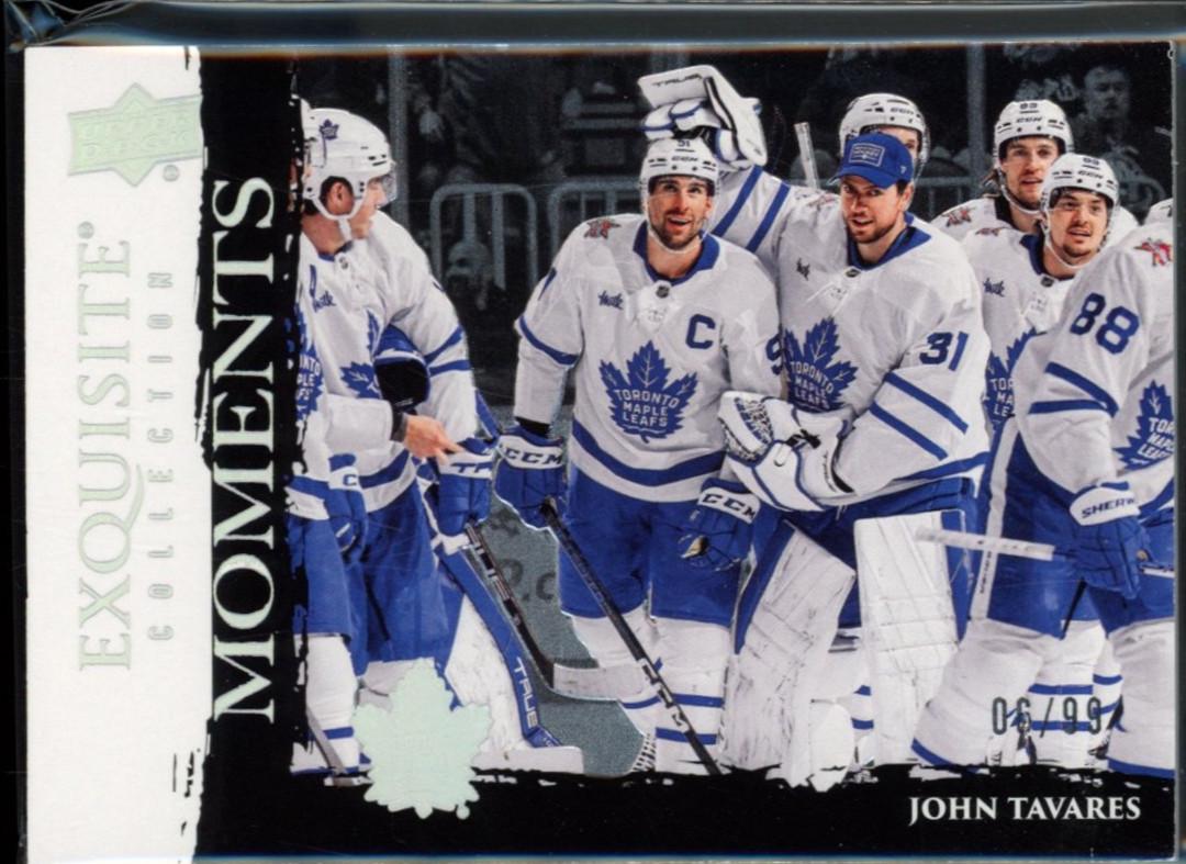 John Tavares #M-JT Hockey Cards 2024 Upper Deck Black Diamond Exquisite Collection Moments