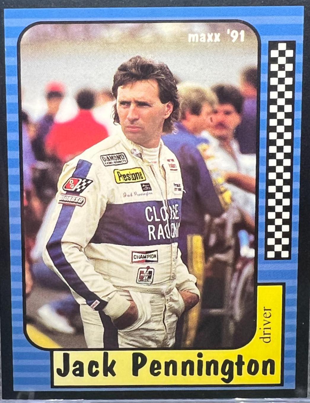 Jack Pennington #47 Racing Cards 1991 Maxx