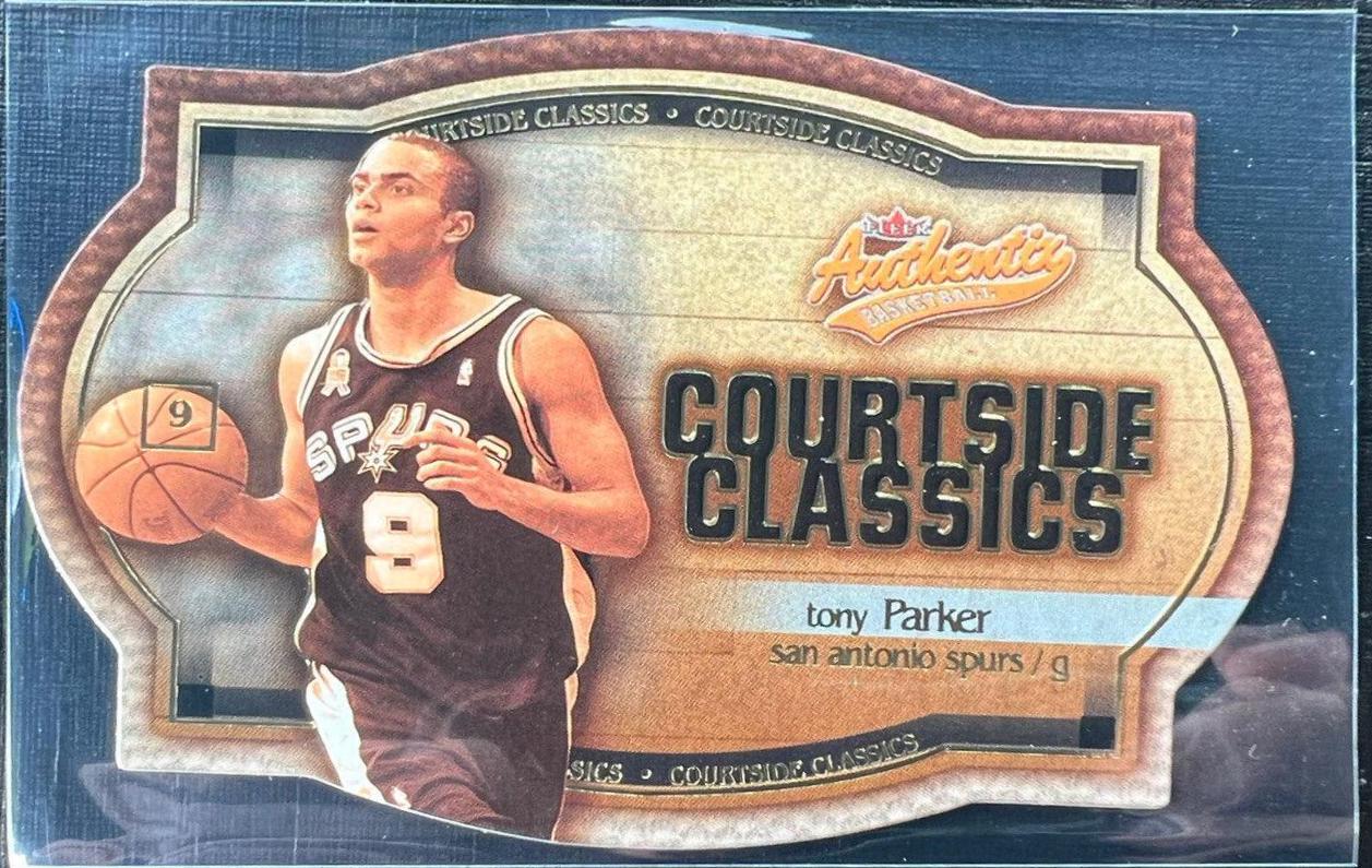 Tony Parker #4 Basketball Cards 2002 Fleer Authentix Courtside Classics