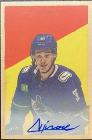 Akito Hirose #R-62 Hockey Cards 2023 Parkhurst Champions Retros Autograph
