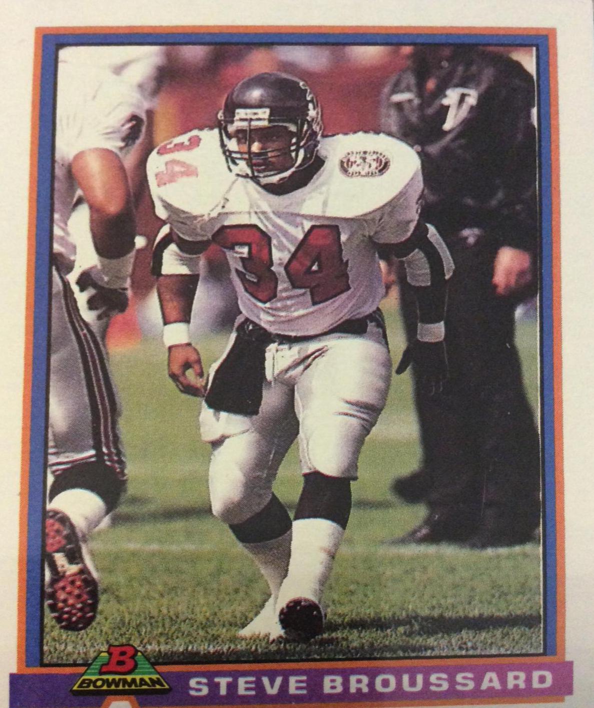 Steve Broussard #27 Football Cards 1991 Bowman