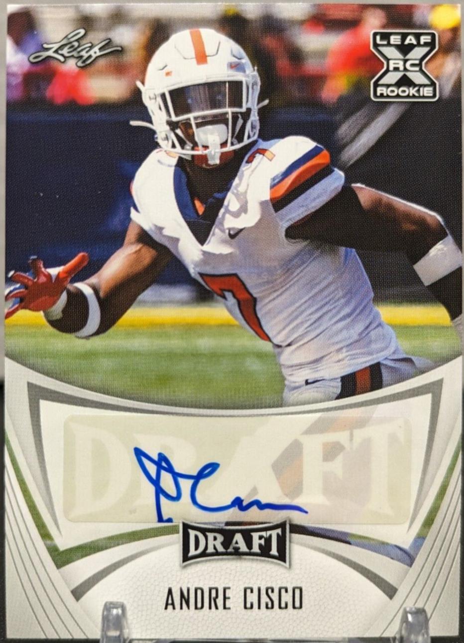 Andre Cisco #BA-AC1 Football Cards 2021 Leaf Draft Autograph