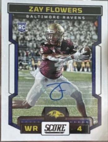 Zay Flowers [Signature] #351 Prices | 2023 Panini Score | Football