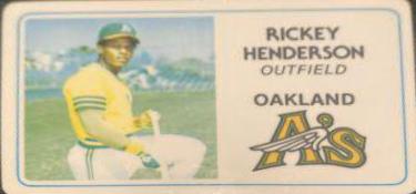 Rickey Henderson Baseball Cards 1981 Perma Graphics Super Star Credit Card