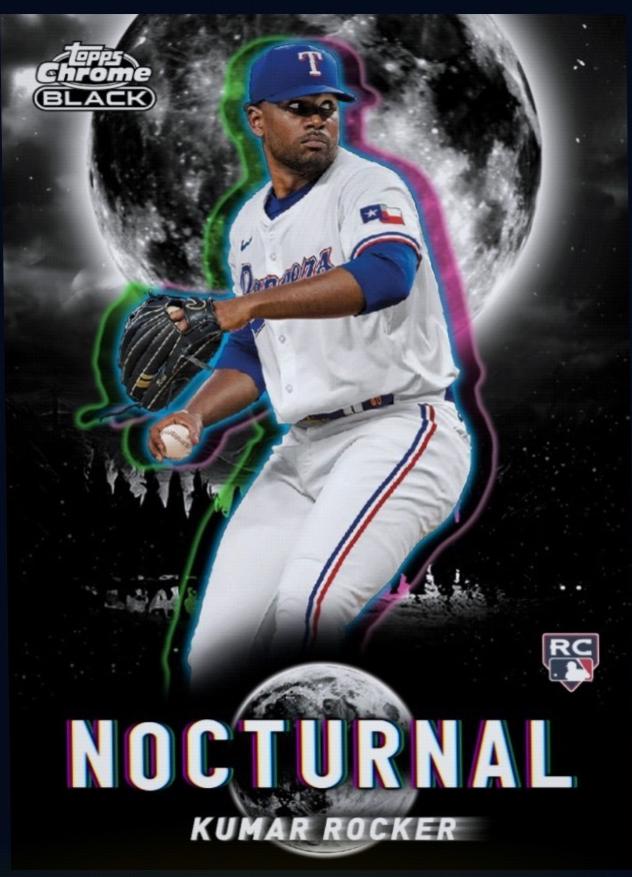 Kumar Rocker #NOC-32 Baseball Cards 2025 Topps Chrome Black Nocturnal