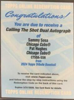 Sammy Sosa / Pat Hughes