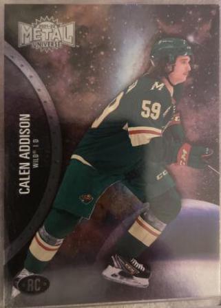 Calen Addison #162 Hockey Cards 2021 Skybox Metal Universe