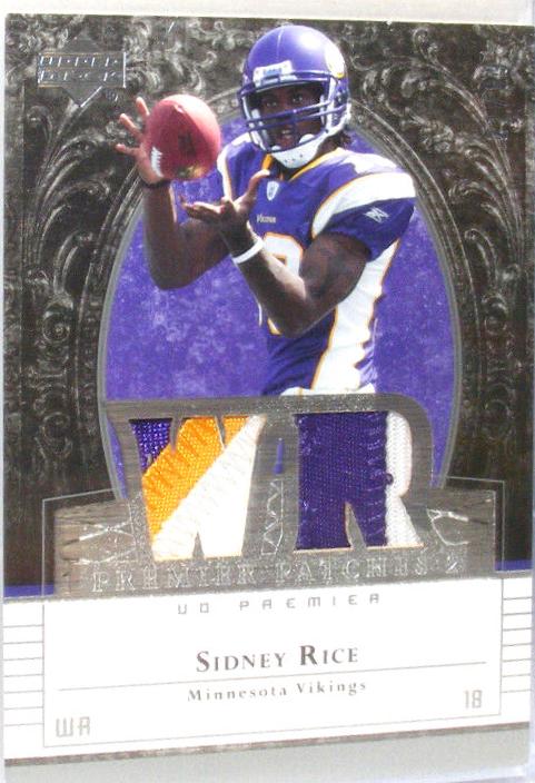Sidney Rice #PP2-SR 2007 Upper Deck Premier Patches 2 Football