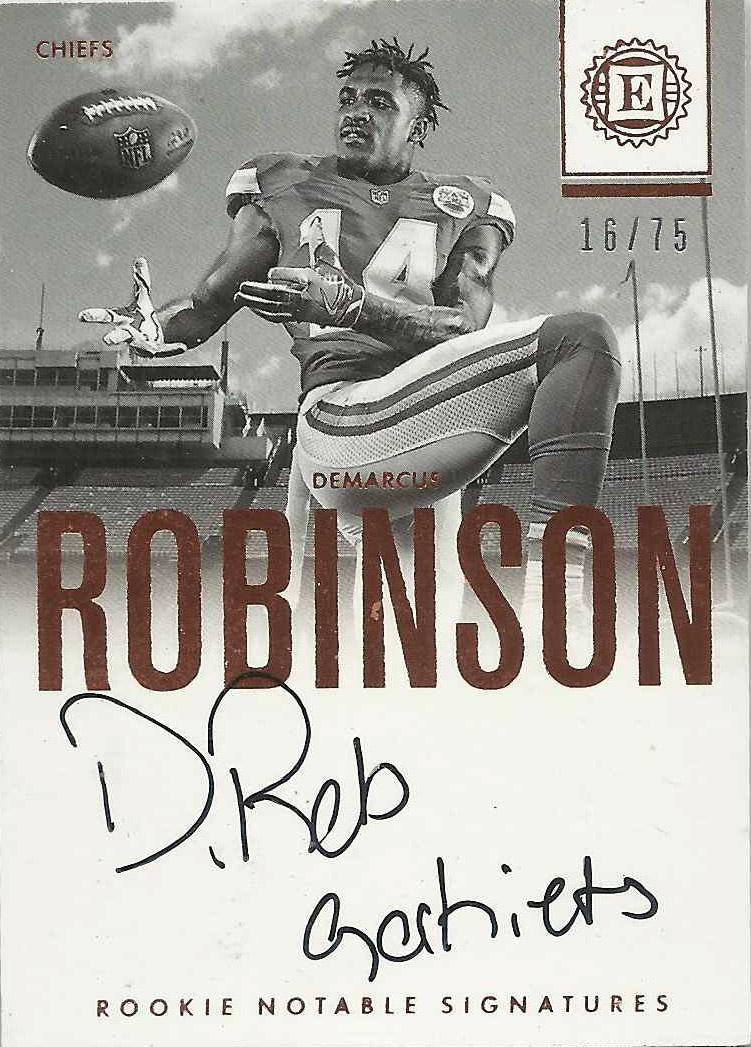 Demarcus Robinson #RNI-DR Football Cards 2016 Panini Encased Rookie Notable Signatures