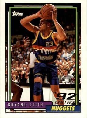 Bryant Stith #341 Basketball Cards 1992 Topps
