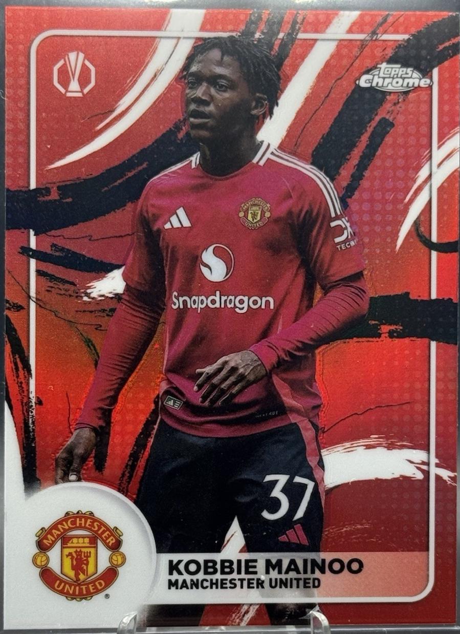 Kobbie Mainoo #SB-2 Soccer Cards 2024 Topps Chrome UEFA Soccer Brush