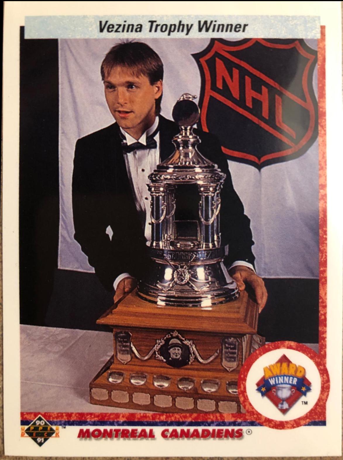 Vezina Trophy Winner #207 Hockey Cards 1990 Upper Deck