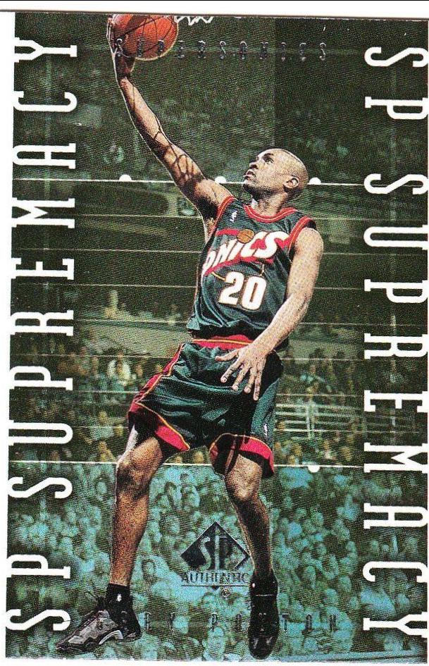 Gary Payton #S7 Basketball Cards 1999 SP Authentic Supremacy