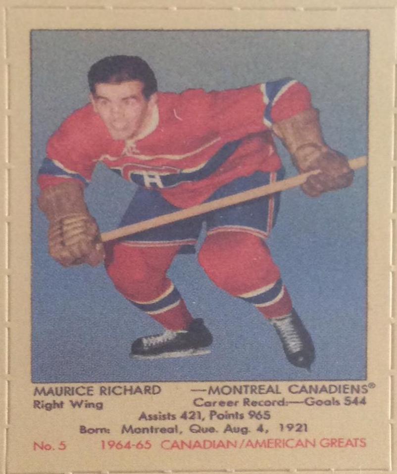 Maurice Richard #5 1994 Parkhurst Tall Boys Greats Hockey