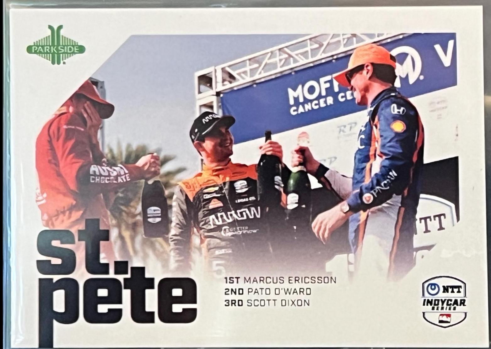 St. Pete Race Summary #PF-1 Racing Cards 2024 Parkside NTT IndyCar Podium