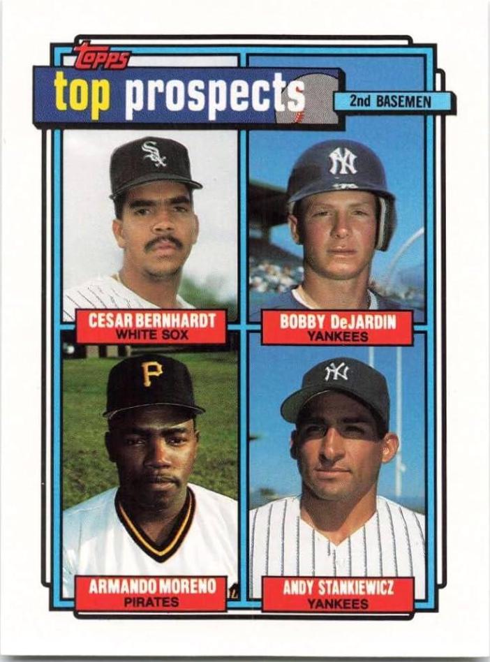 Bernhardt, DeJardin, Moreno, Stankiewicz Baseball Cards 1992 Topps Micro