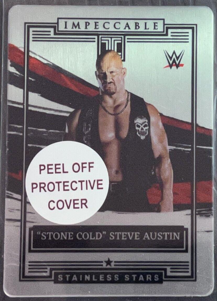 Stone Cold Steve Austin #7 Wrestling Cards 2022 Panini Impeccable WWE Stainless Stars