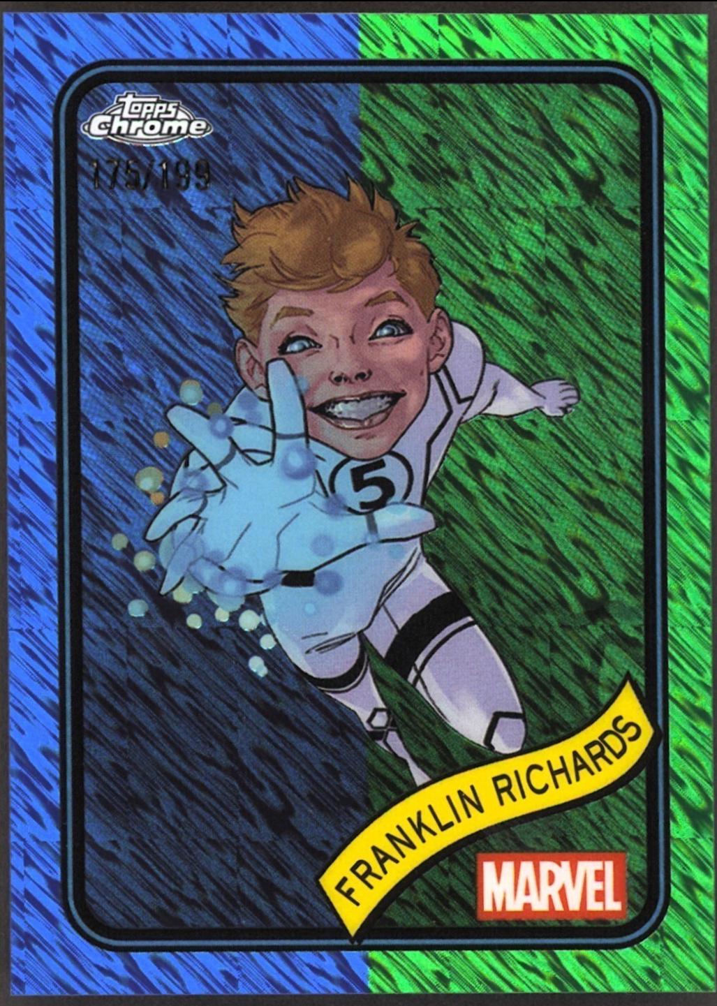 Franklin Richards Blue & Green Shimmer Refractor