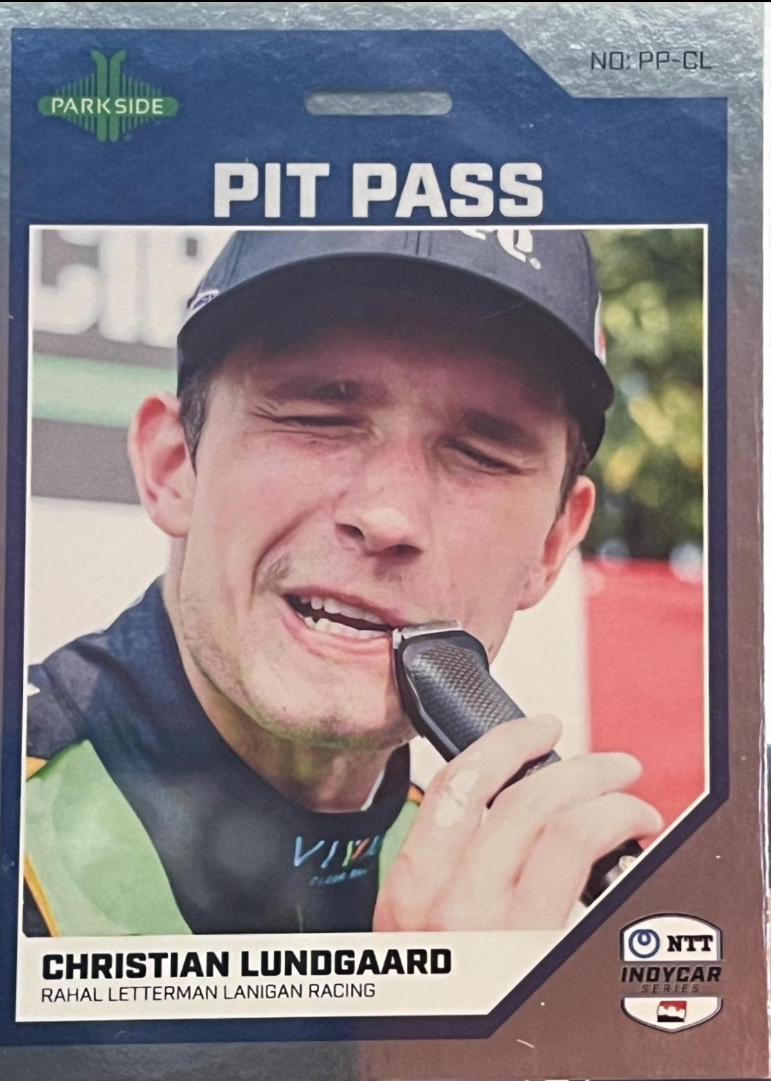 Christian Lundgaard #PP-CL Racing Cards 2024 Parkside NTT IndyCar Pit Pass