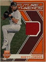 Rhett Lowder [Orange] #FT-RL Baseball Cards 2023 Panini Elite Extra Edition Future Threads Prices