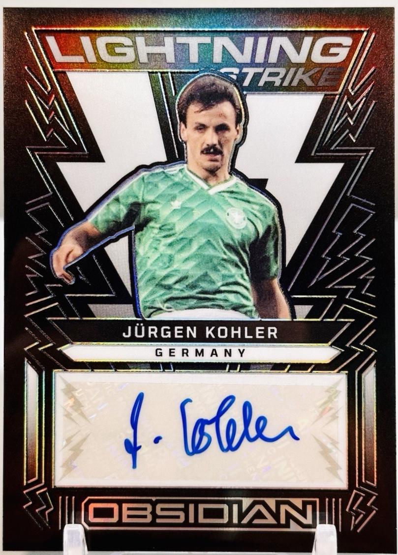 Jurgen Kohler #LS-JKO 2022 Panini Obsidian Lightning Strike Autographs Soccer