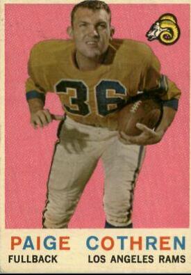 Paige Cothren #28 Football Cards 1959 Topps