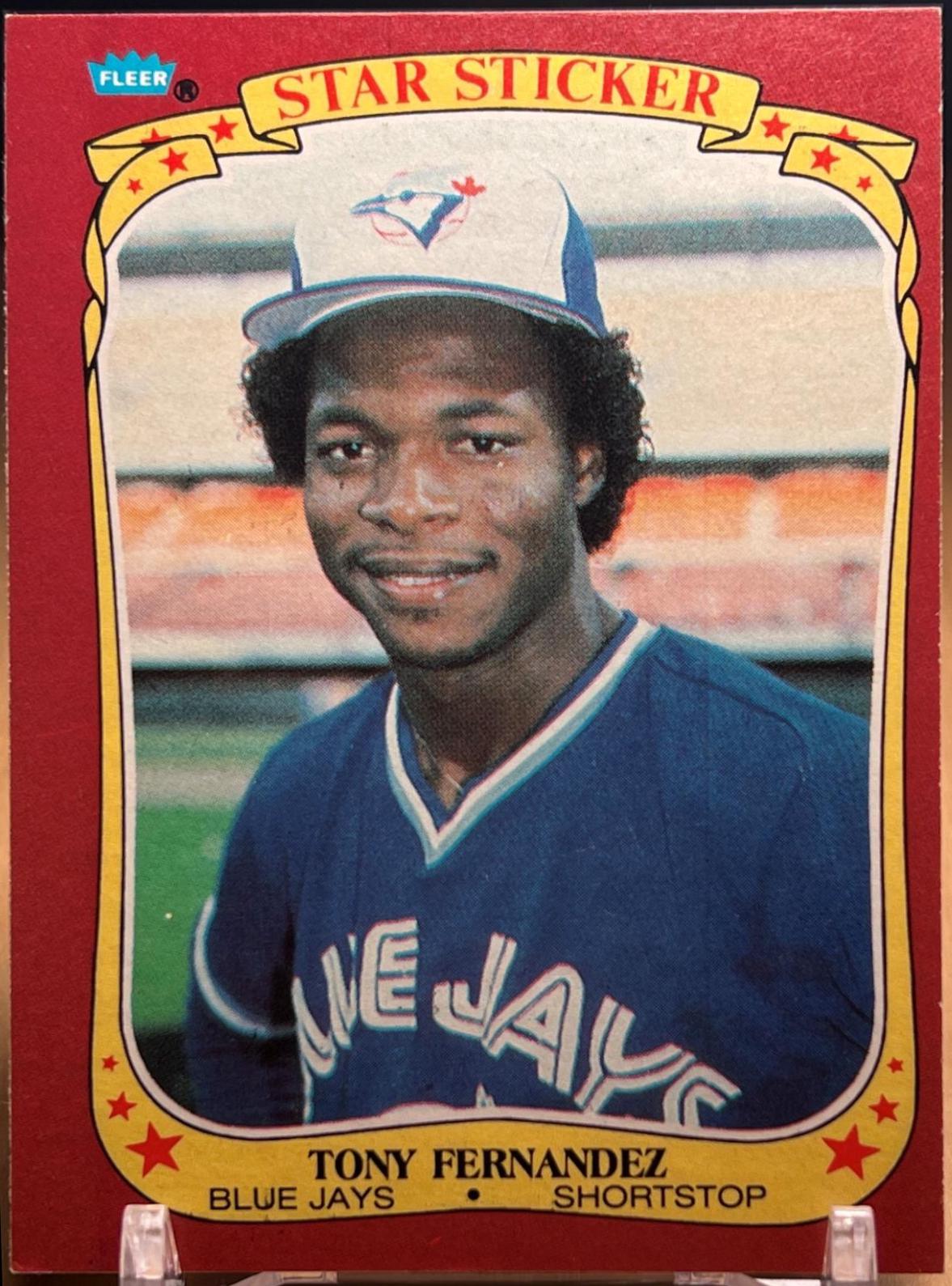 Tony Fernandez #37 Baseball Cards 1986 Fleer Star Stickers