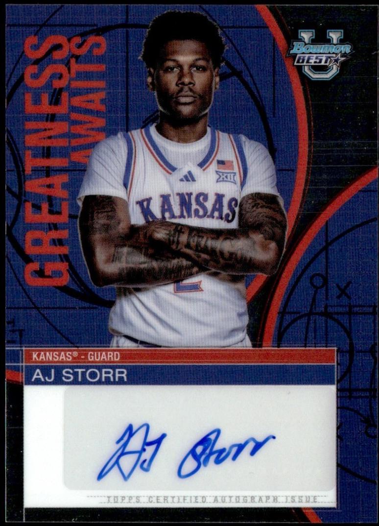 AJ Storr #GAA-AS 2024-25 Bowman's Best University Basketball Greatness Awaits Autographs
