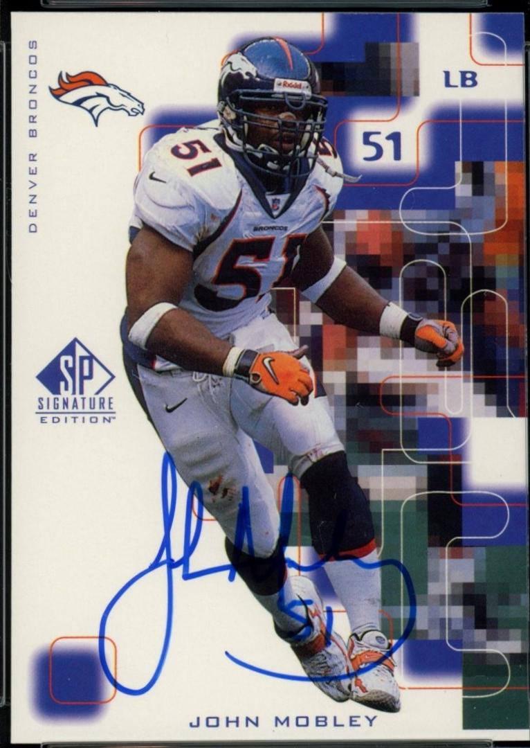 John Mobley #JM 1999 Sp Signature Autograph Football