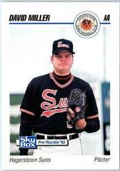 David Miller #109 Baseball Cards 1992 Skybox AA