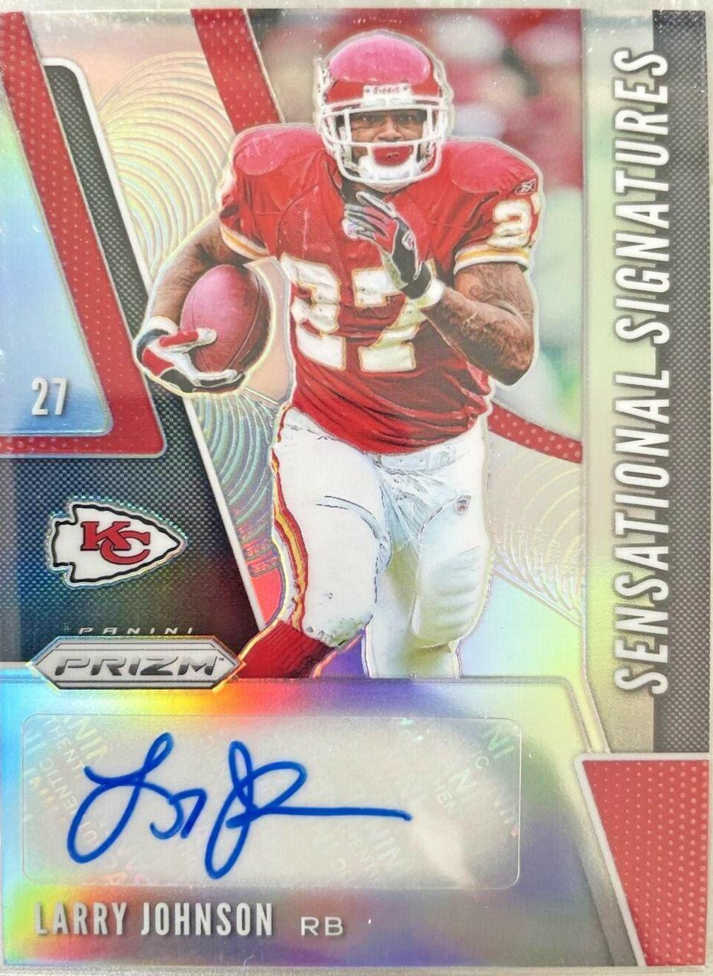 Larry Johnson #SE-LAJ Football Cards 2019 Panini Prizm Sensational Signatures