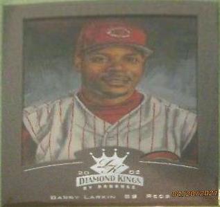 Barry Larkin #20 Baseball Cards 2002 Donruss Diamond Kings