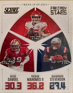 Deebo Samuel, Patrick Mahomes II, Rhamondre Stevenson