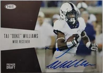 Taj Duke Williams #A-36 Football Cards 2018 Sage Hit Premier Draft Autographs