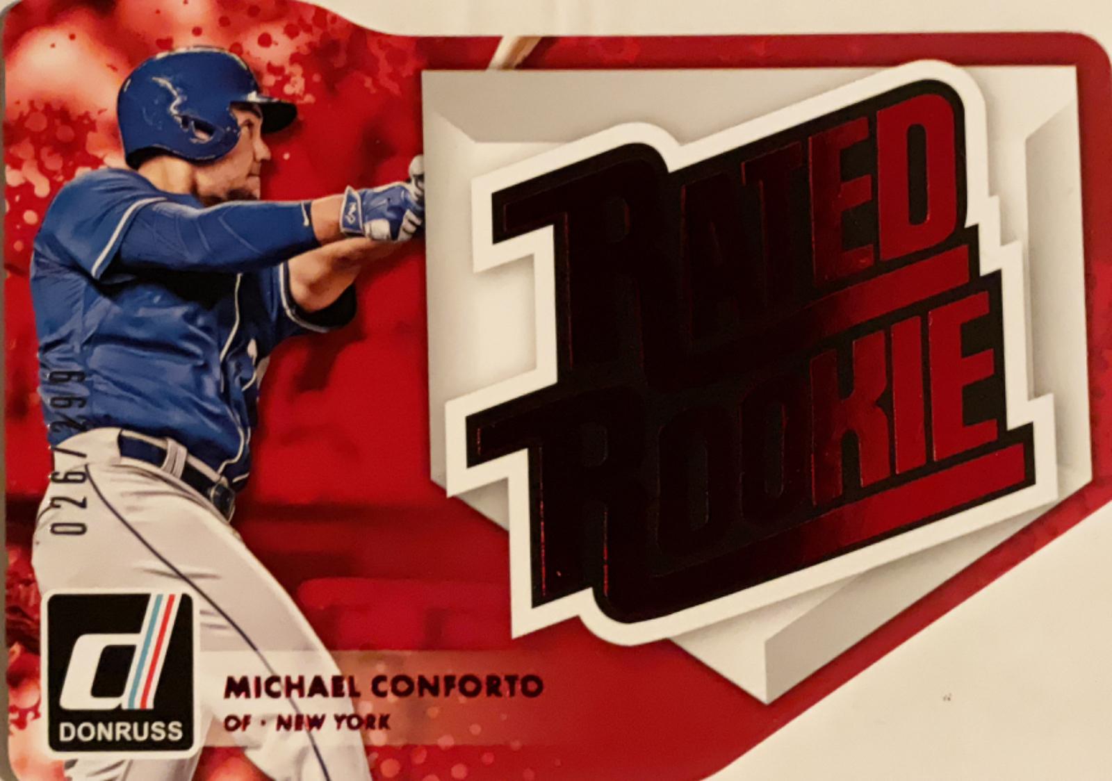 Michael Conforto #RRDC9 Baseball Cards 2016 Panini Donruss Rated Rookie Die Cut