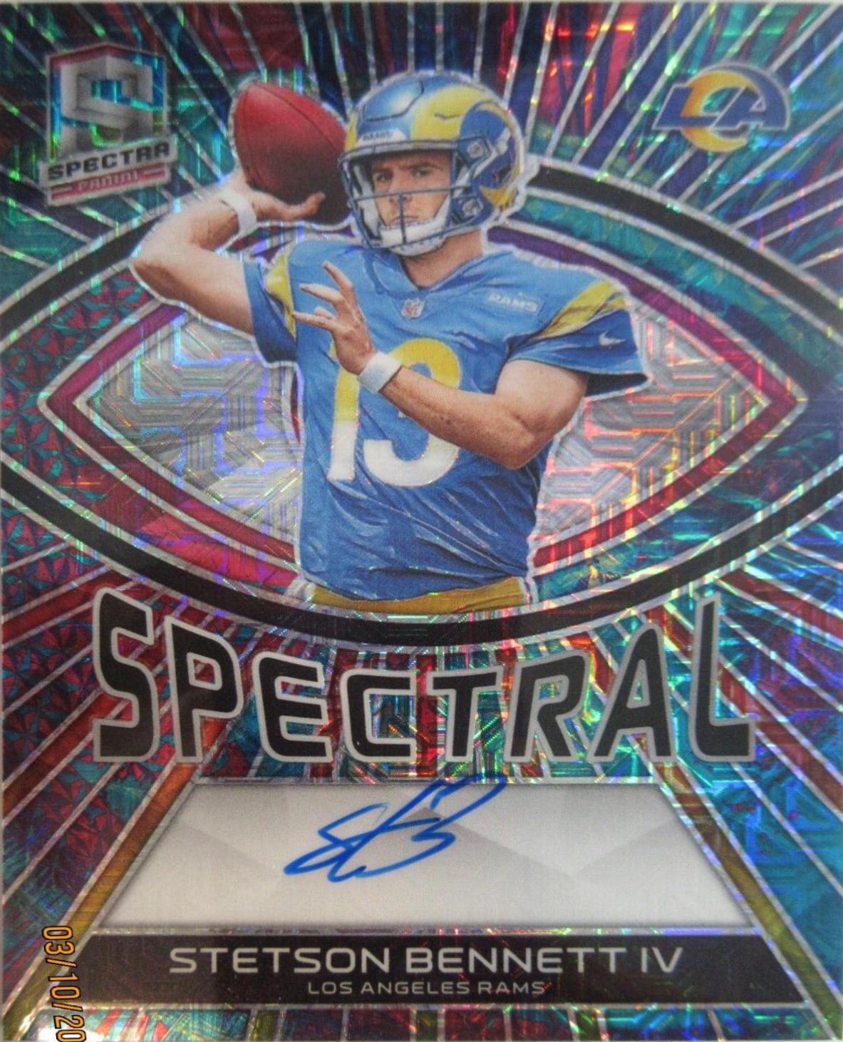 Stetson Bennett IV #9 Football Cards 2023 Panini Spectra Rookie Autograph Meta